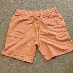 Pact Men's Salmon Pink Drawstring Athletic Shorts 0391